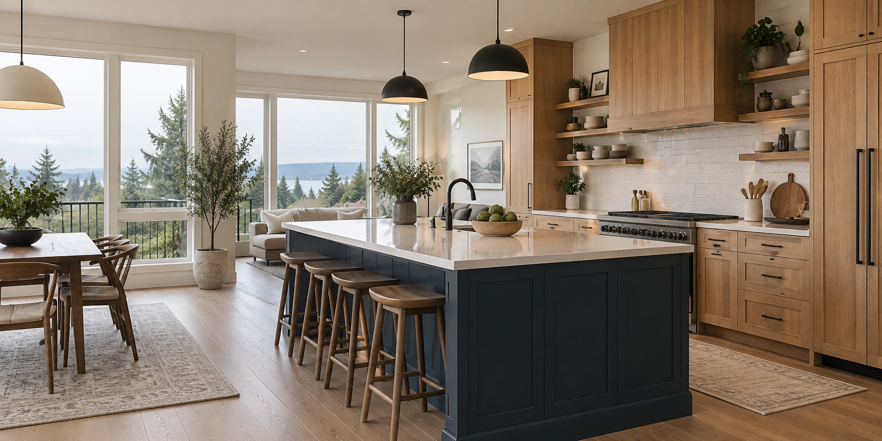 Professionally remodeled Pacific Northwest kitchen